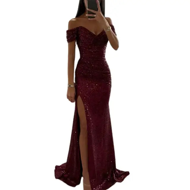 Avery | Off-Shoulder Evening Wedding Guest Dress
