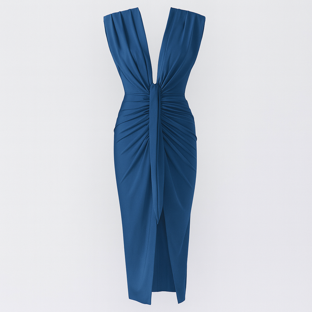 Valerie | Draped V-Neck Wedding Guest Dress