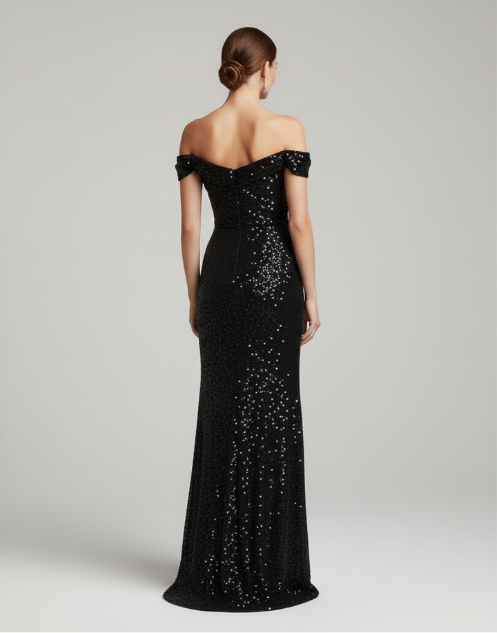 Valerie | Sequin Slit Wedding Guest Dress
