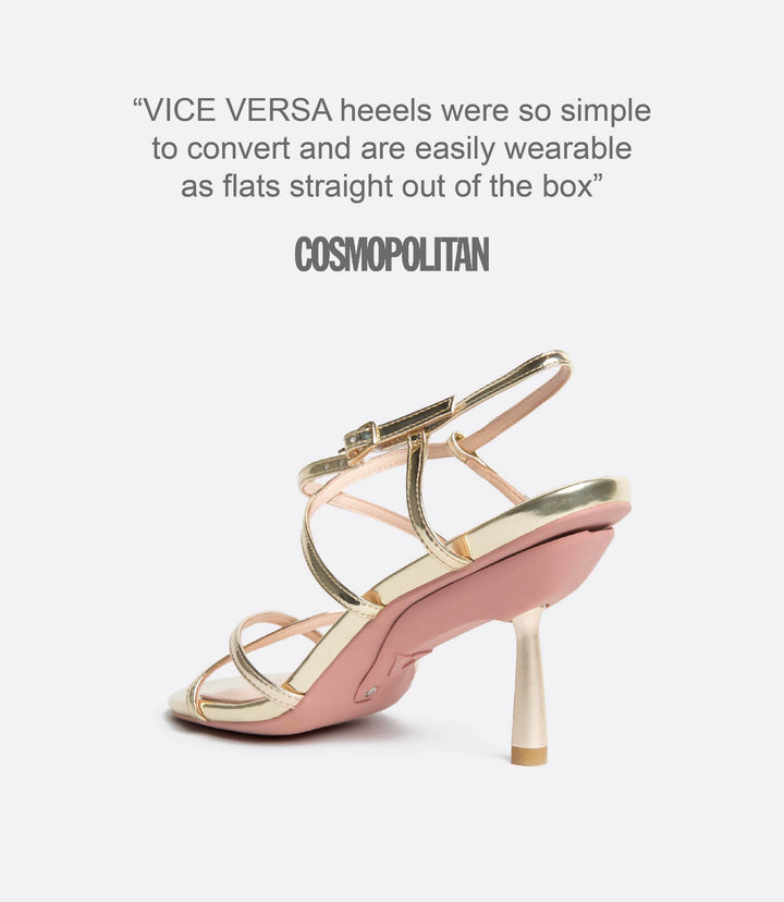 Strappy Sandals in Gold