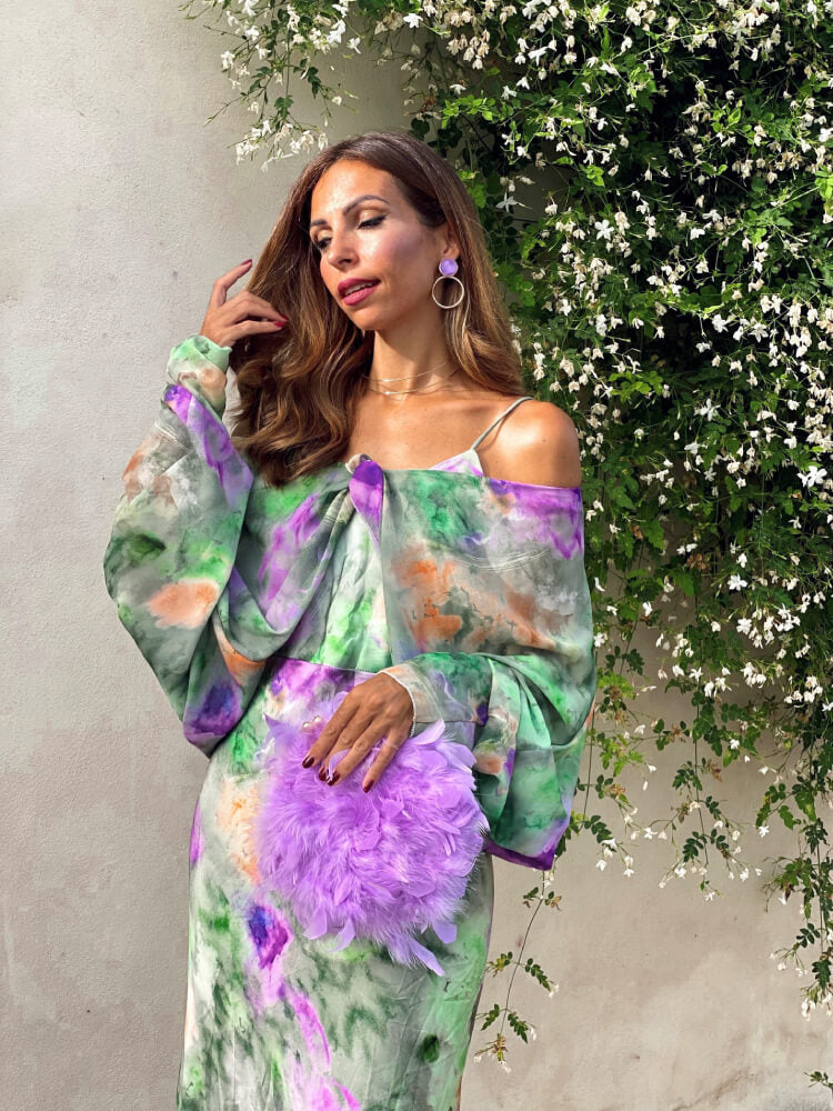 Blythe | Tie-Dye Maxi Wedding Guest Dress