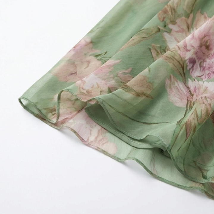 Rosalie™ – Flowy Sage Floral Summer Maxi