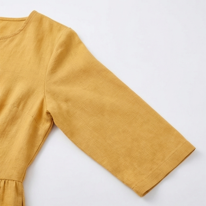 Solenne™ – Relaxed V-Neck Midi Dress
