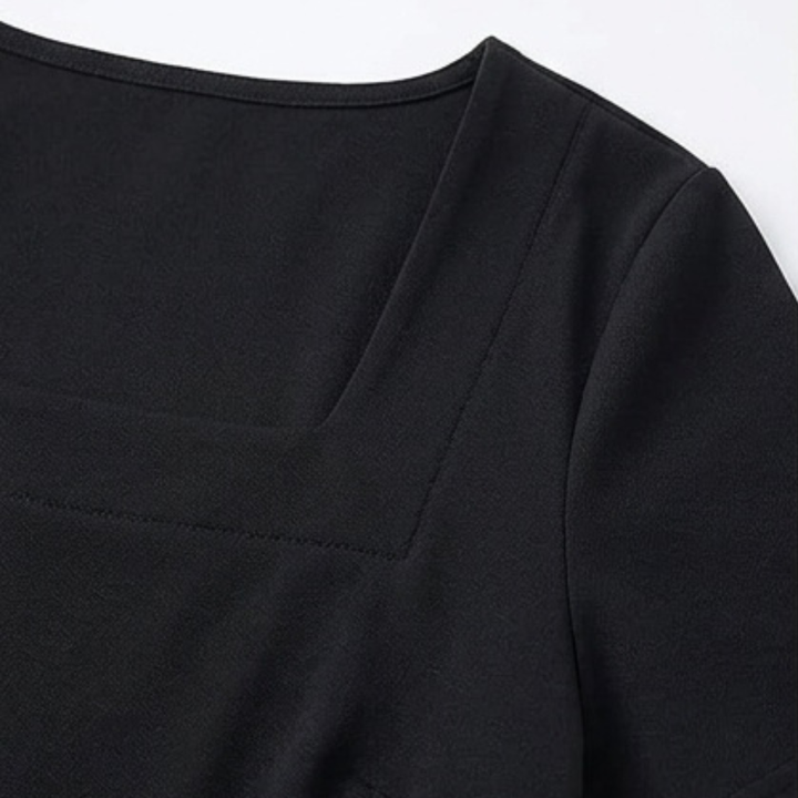 Soliva™ - Soft Square-Neck Pocket Dress