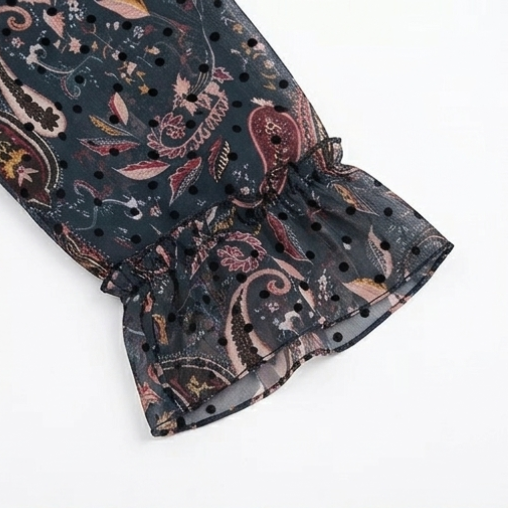 Floressa™ – Tiered Chiffon Paisley Dress
