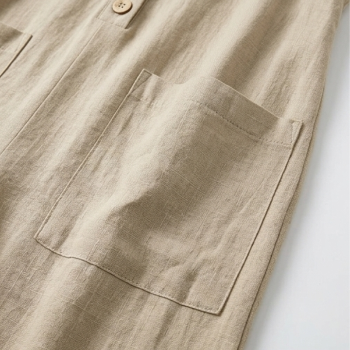 Solaine™ – Breezy Button Front Jumpsuit