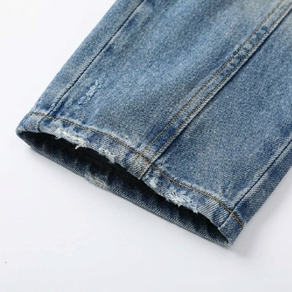 Curvella™ – Button-Front Tapered Denim Overalls