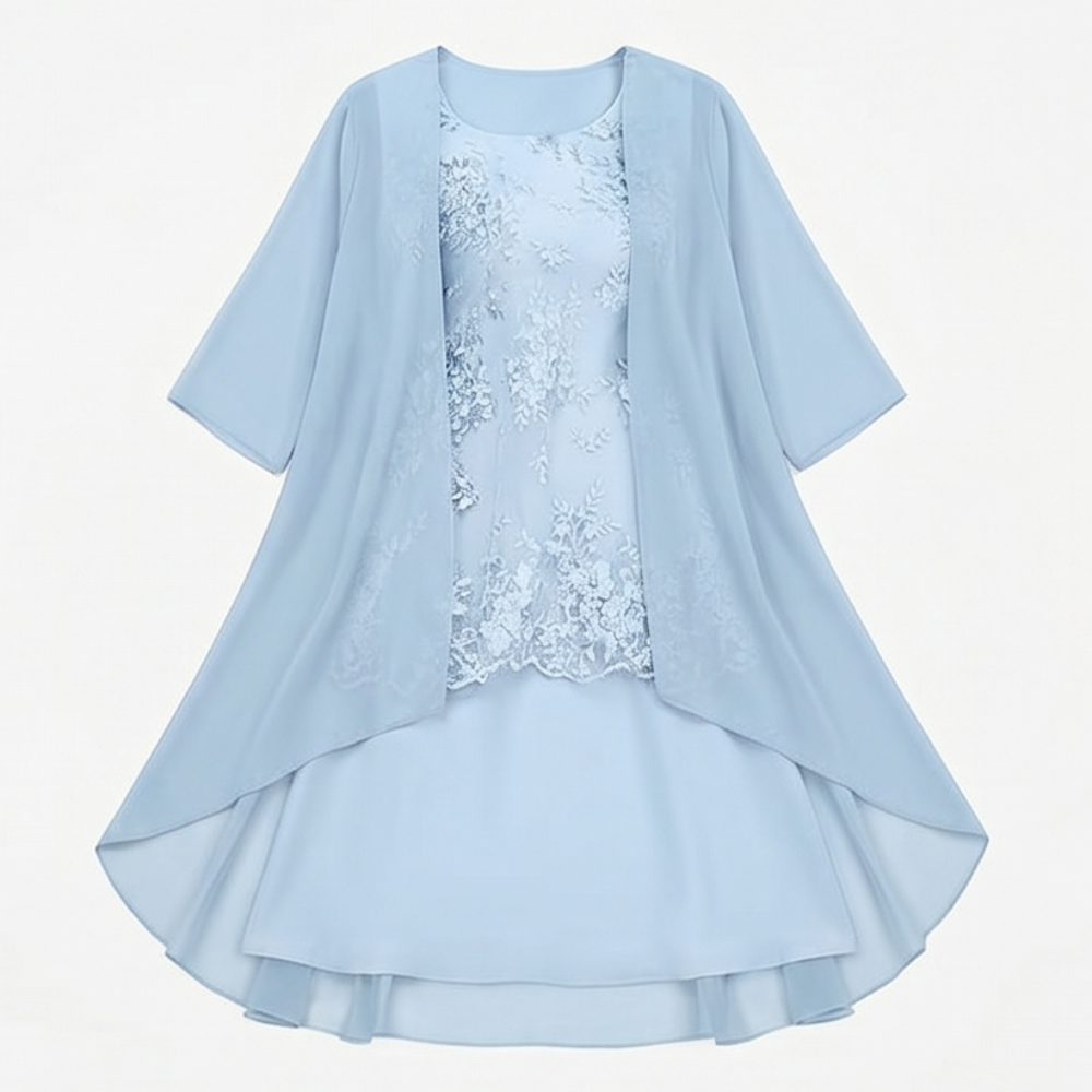 Florenza™ – Elegant Lace and Chiffon Dress Set