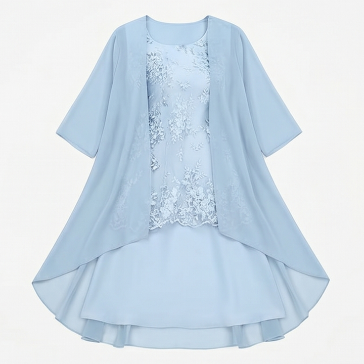 Florenza™ – Elegant Lace and Chiffon Dress Set