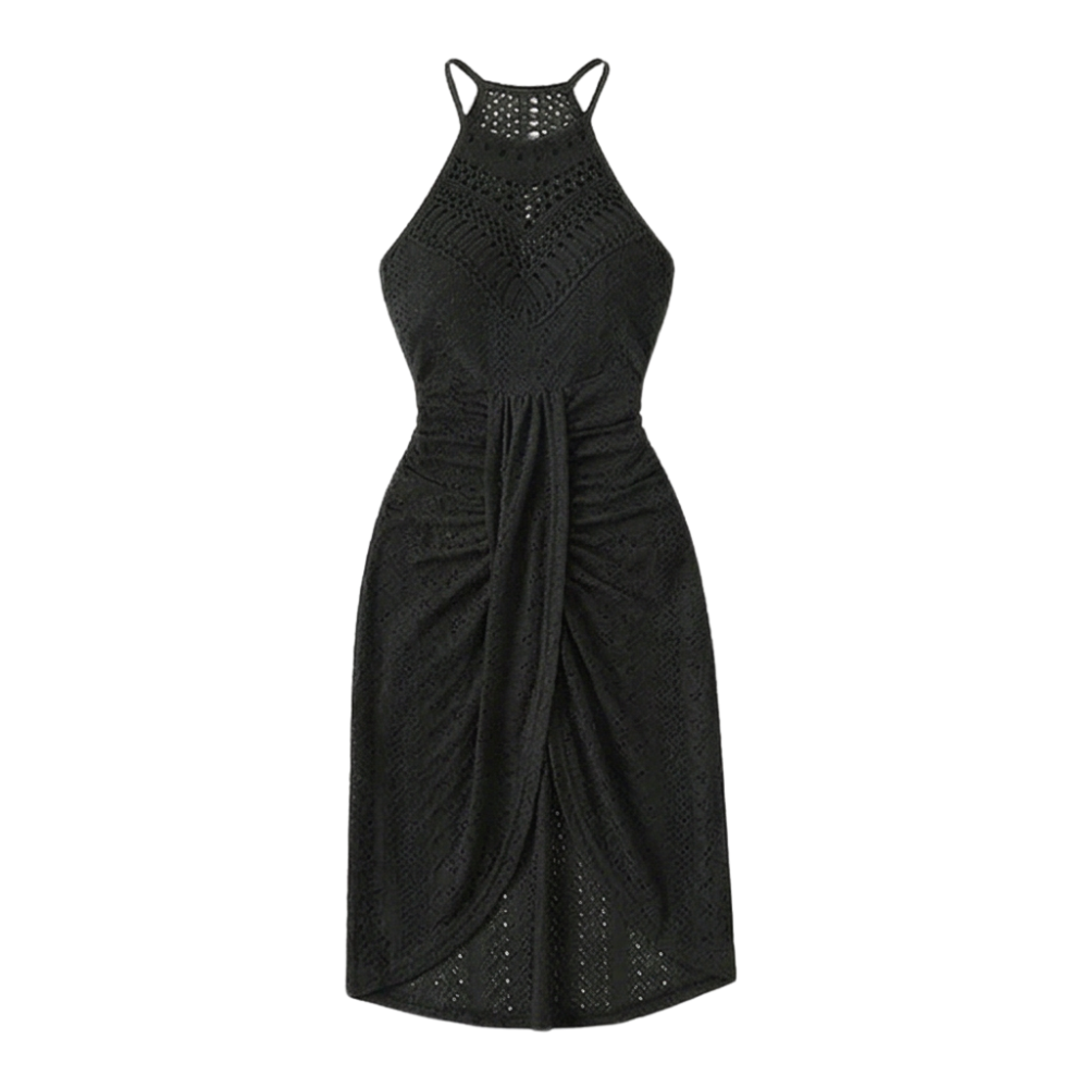 Vivara™ – Lace Halterneck Maxi Dress