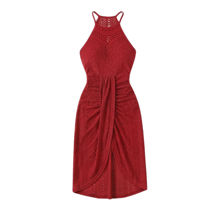 Vivara™ – Lace Halterneck Maxi Dress