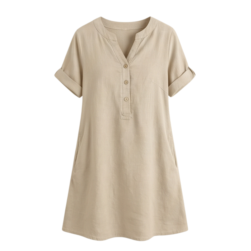 Sunhara™ – Breezy V-Neck Boho Sundress with Pockets