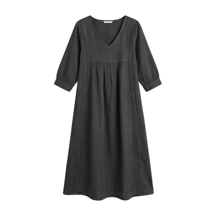 Virella™ – Relaxed Midi Dress with Pockets