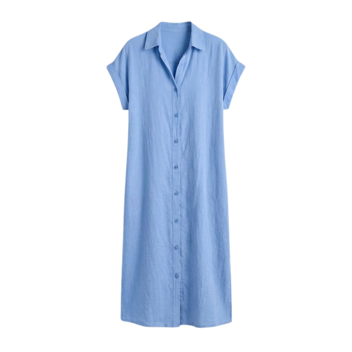 Solenya™ – Breezy Button-Down Midi Dress