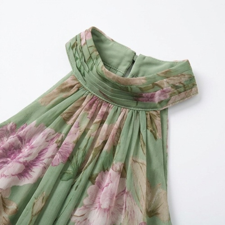Rosalie™ – Flowy Sage Floral Summer Maxi