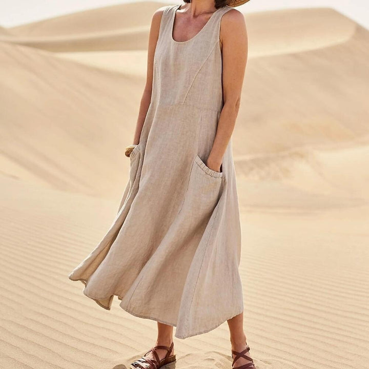 Rosalie | Breathable Cotton O-Neck Dress