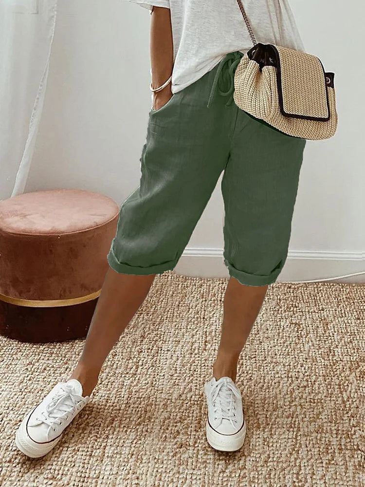 Paisley | Linen-Cotton Shorts