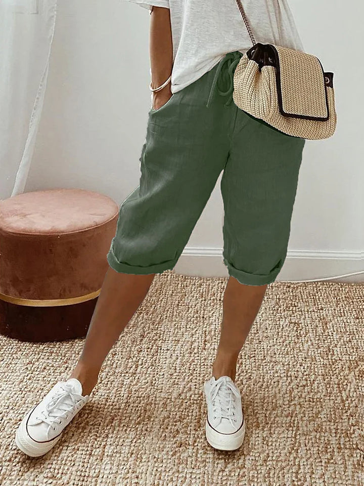 Paisley | Linen-Cotton Shorts
