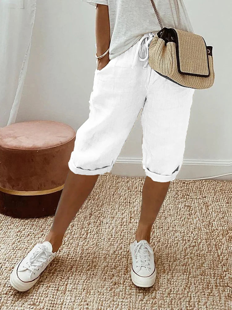 Paisley | Linen-Cotton Shorts