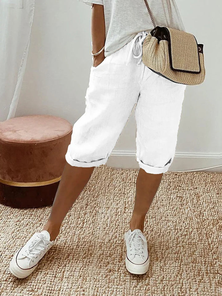 Paisley | Linen-Cotton Shorts