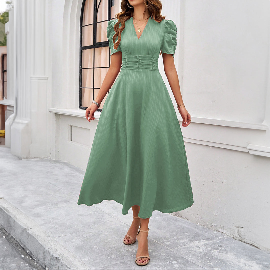 Aveline | Elegant Puff-Sleeve Dress