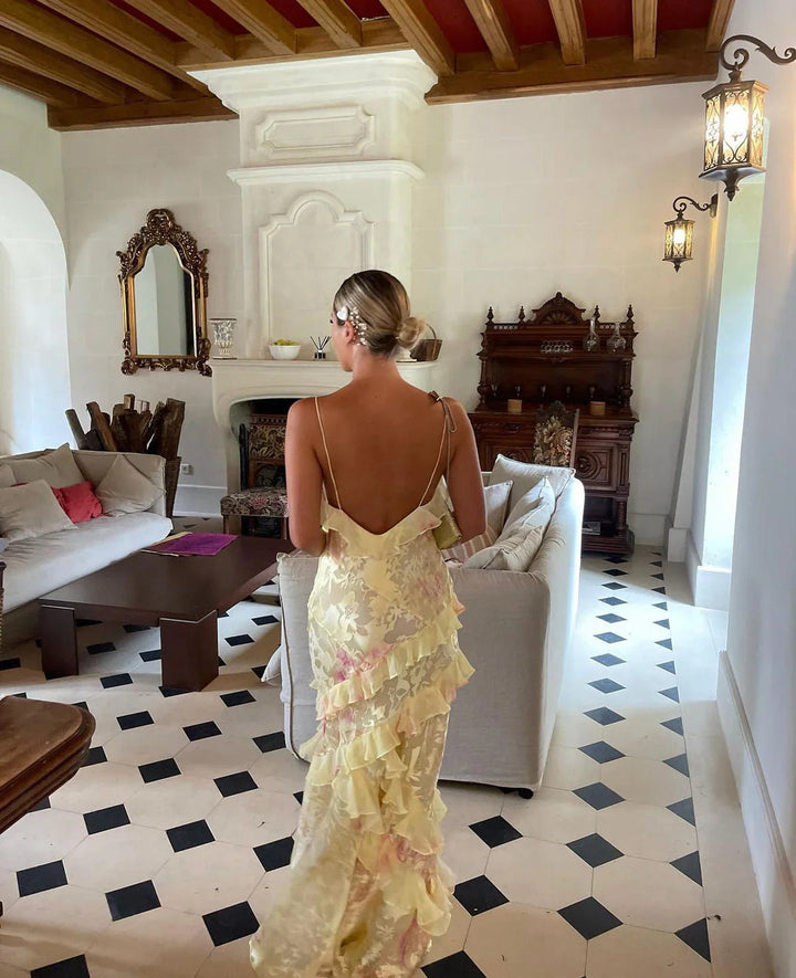 Katherine | Ruffle Maxi Wedding Guest Dress