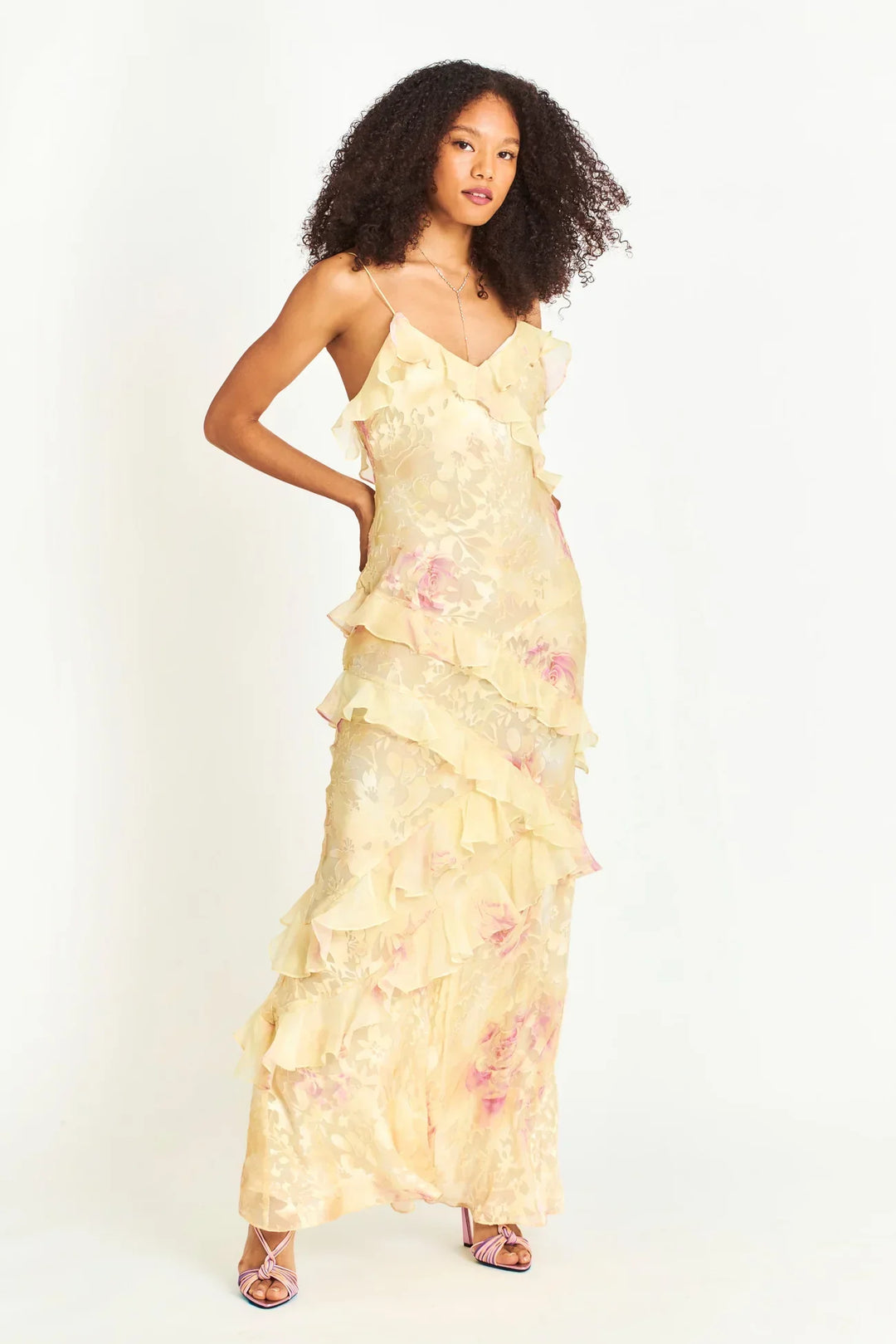 Katherine | Ruffle Maxi Wedding Guest Dress