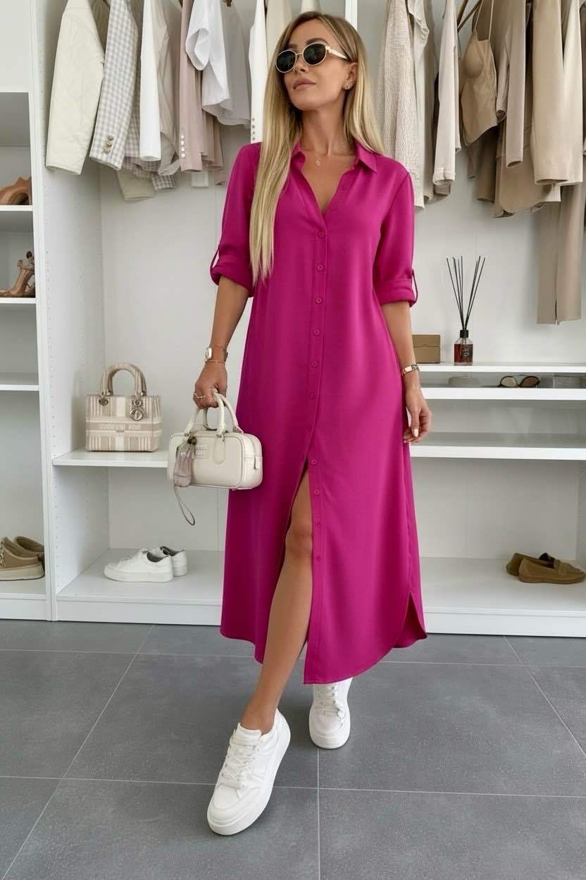 Helen - Oversized Shirt Dress