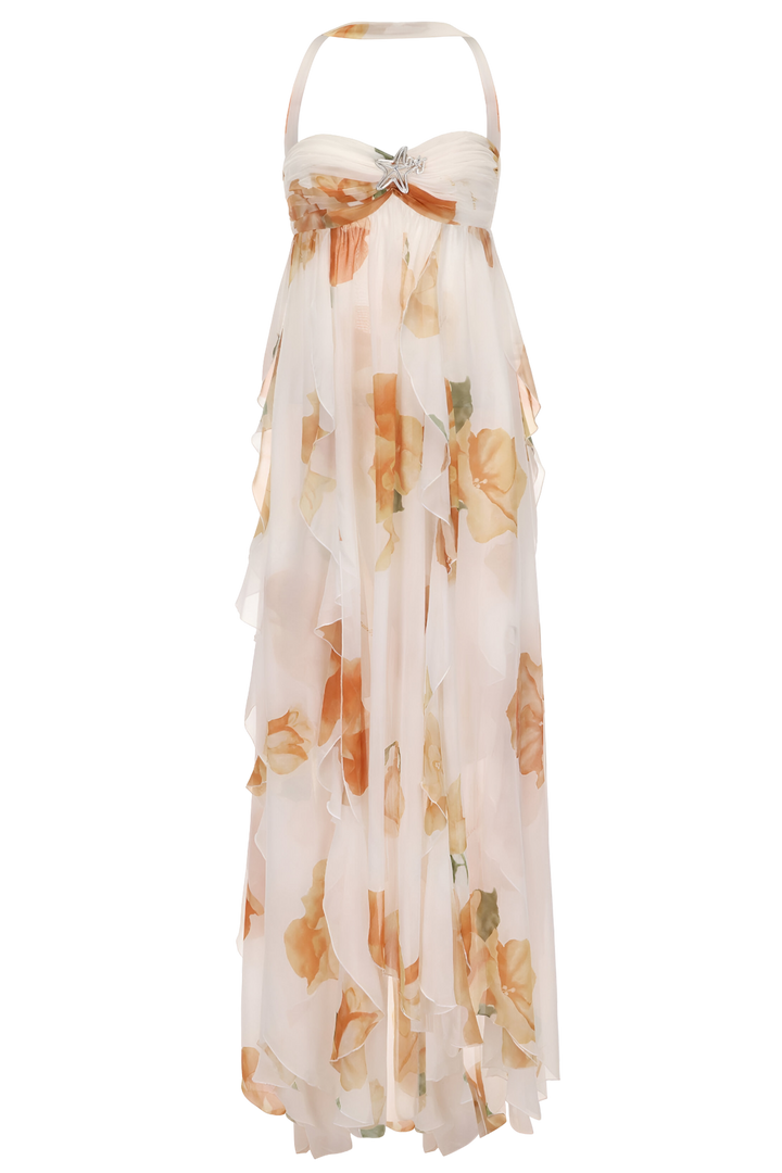 Gwen | Halter Maxi Wedding Guest Dress