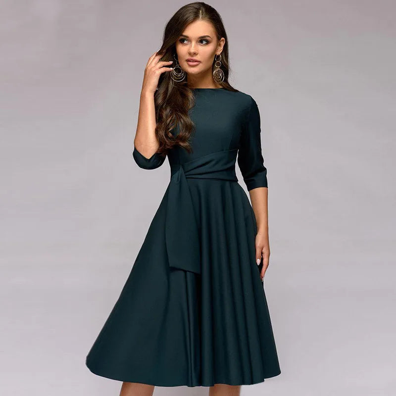Emily | Elegant Swing Wedding Guest Dress