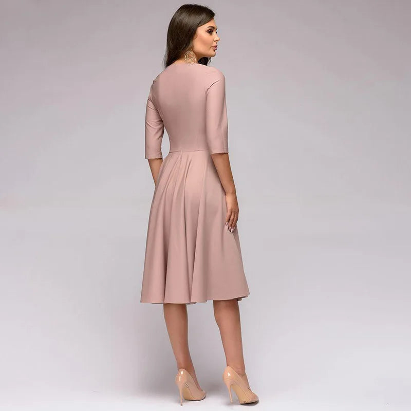 Emily | Elegant Swing Wedding Guest Dress
