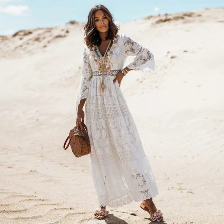 Daniela | Boho Long Sleeve Wedding Guest Dress