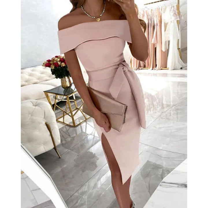 Gabriella | Off-Shoulder Bodycon Wedding Guest Dress