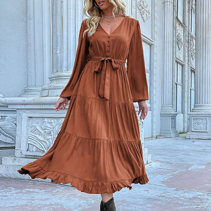 Chloe | Effortless Long Sleeved Nude Dress