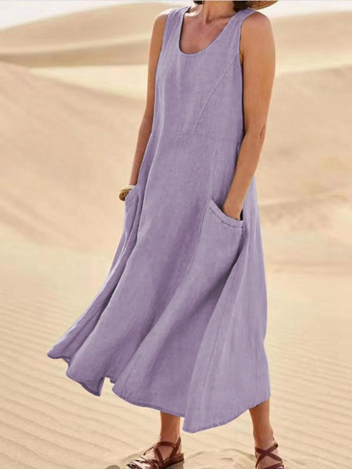 Rosalie | Breathable Cotton O-Neck Dress