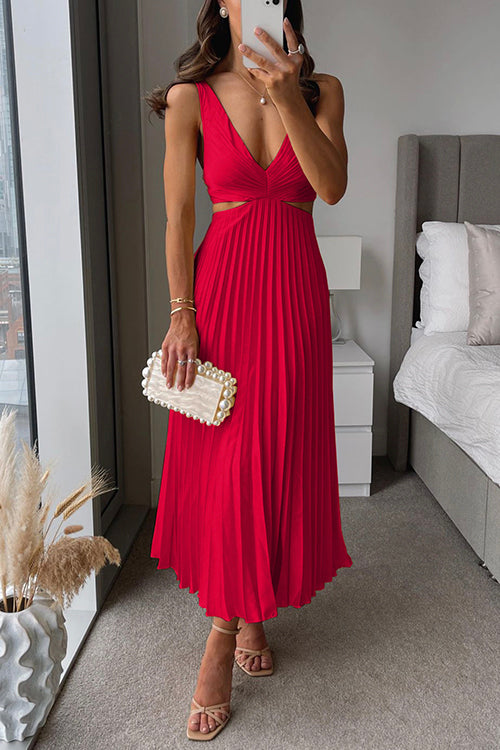 Alexandra | Pleated Maxi Wedding Guest Dress