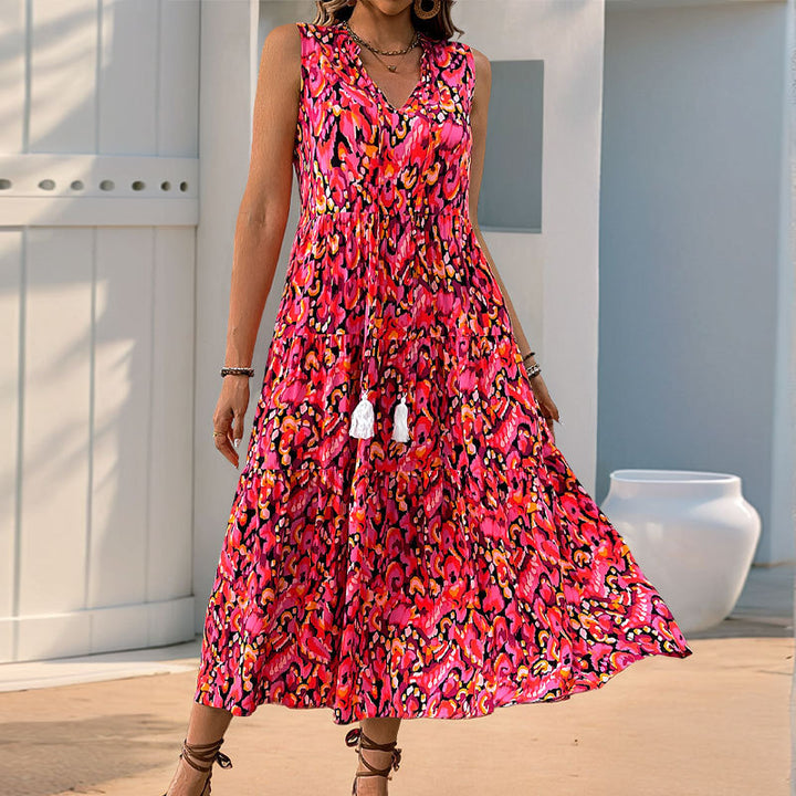 Aurora | Bohemian V-neck Tassel Dress