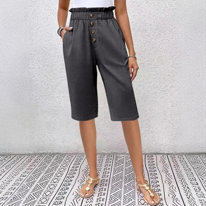 Éloane | Linen-Cotton Bermuda Shorts