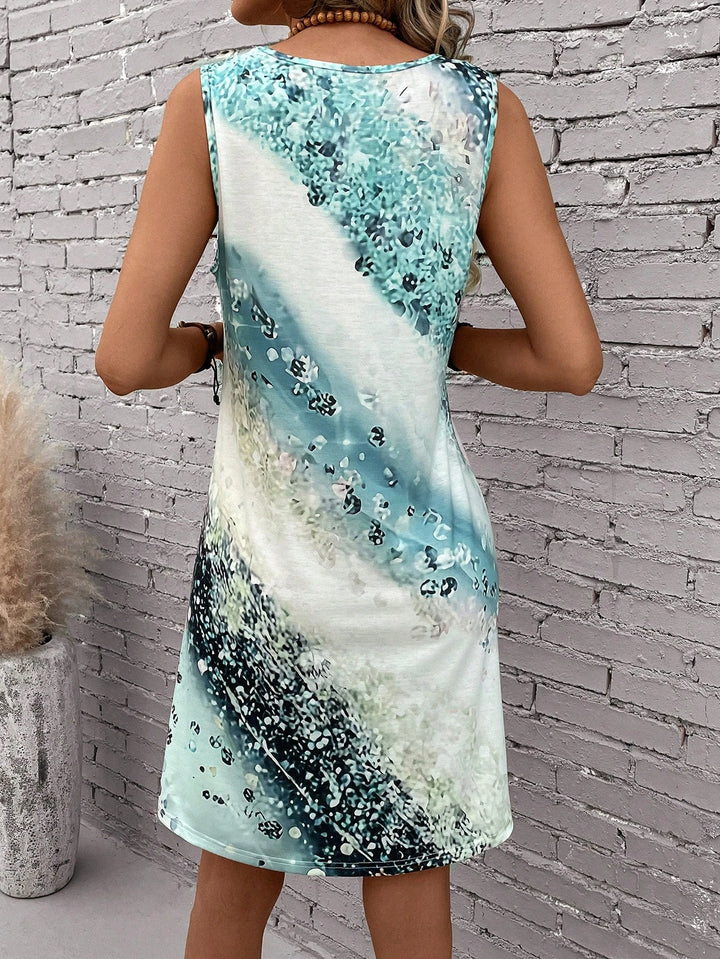 Thea™ - Sleeveless Boho Print Dress