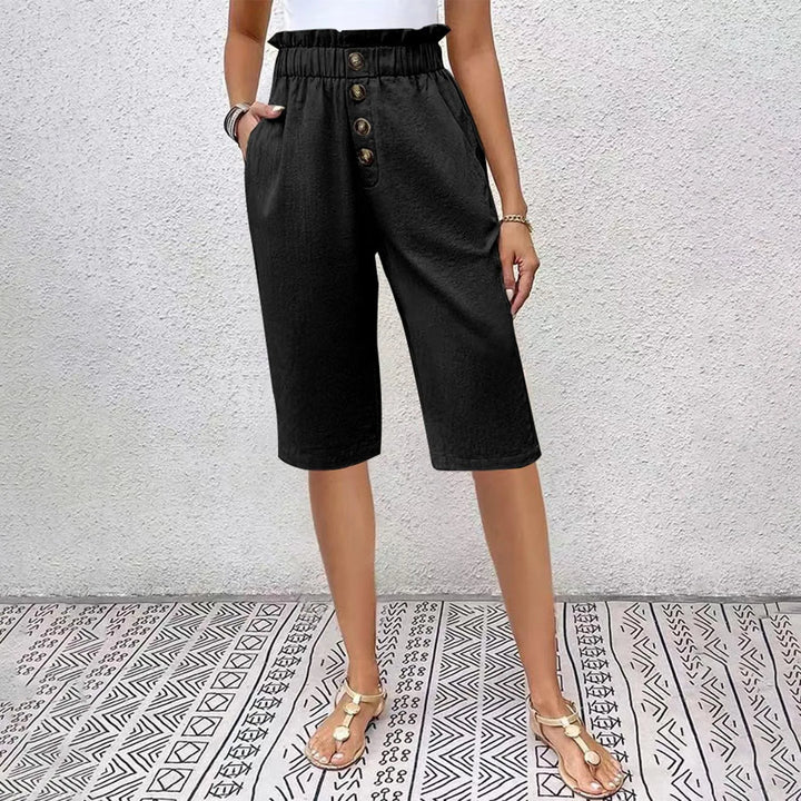 Éloane | Linen-Cotton Bermuda Shorts