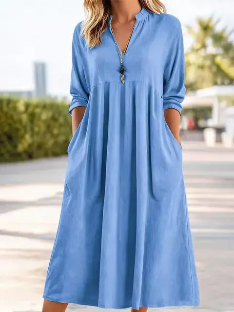 Roslyn™ - Linen A-Line Beach Dress