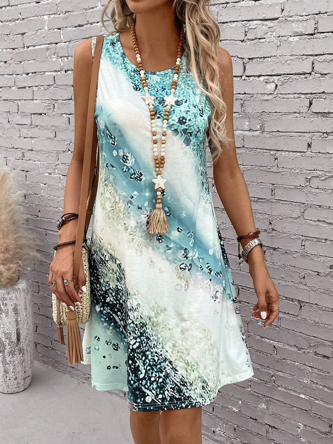 Thea™ - Sleeveless Boho Print Dress