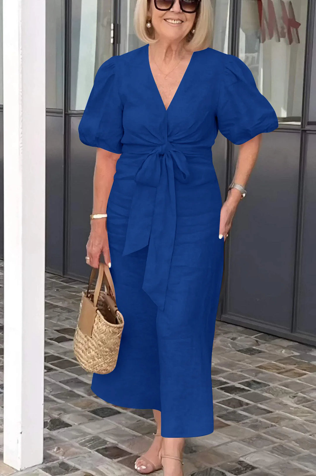 Zoe™ Cotton V-Neck Dress