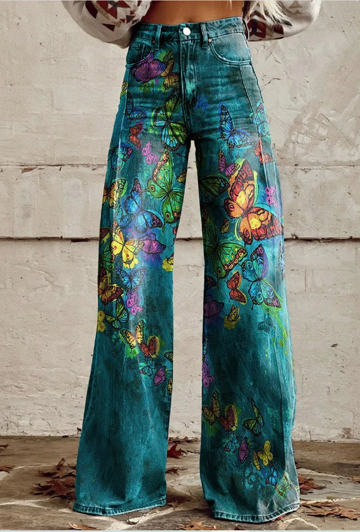 Azly | Linen Floral Pants