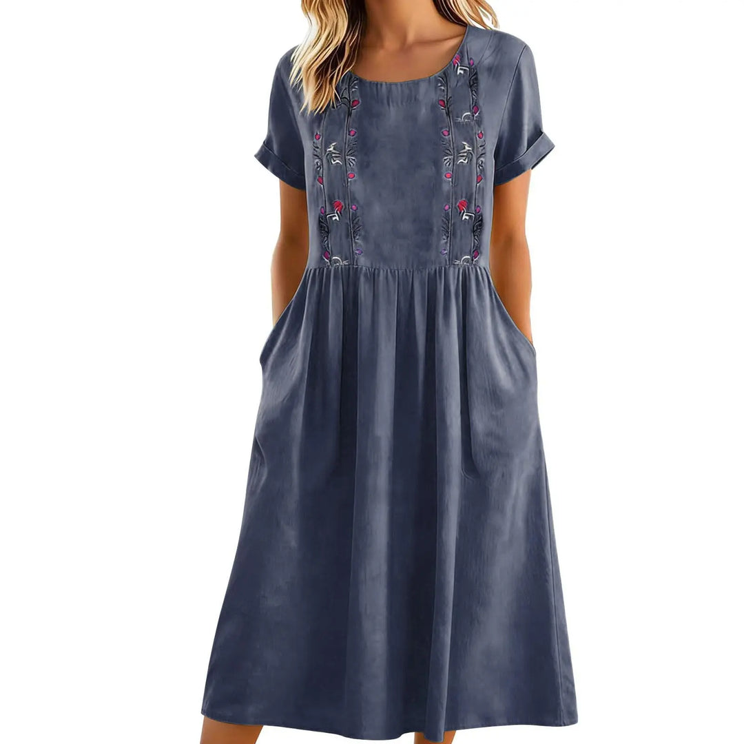Ember™ - Linen Embroidered Dress