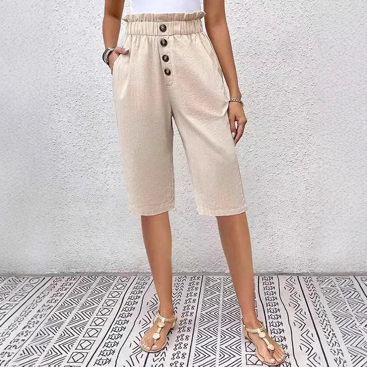 Éloane | Linen-Cotton Bermuda Shorts