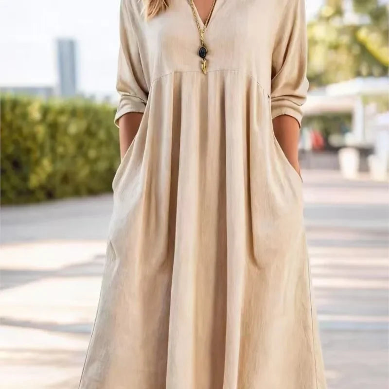 Roslyn™ - Linen A-Line Beach Dress
