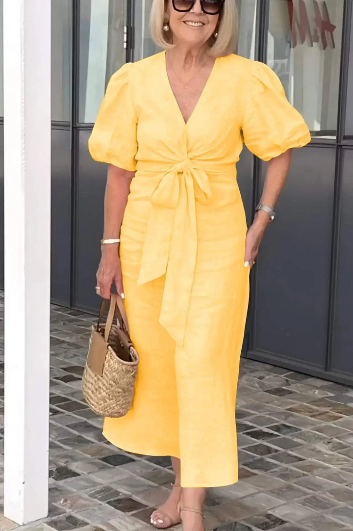 Zoe™ Cotton V-Neck Dress