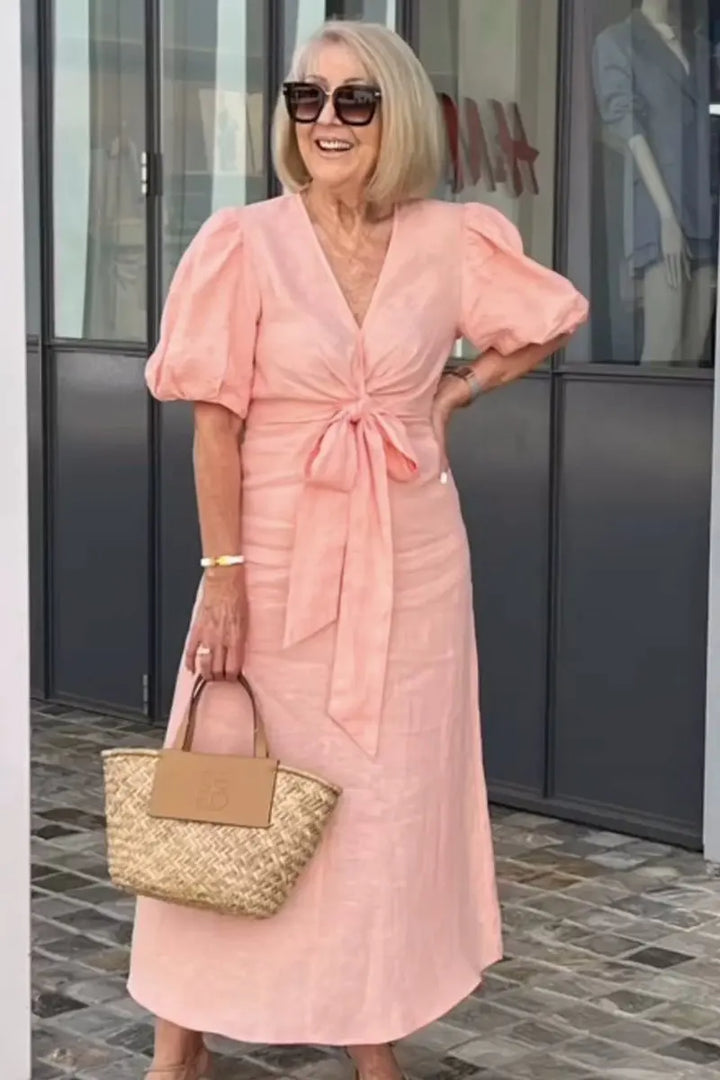 Zoe™ Cotton V-Neck Dress