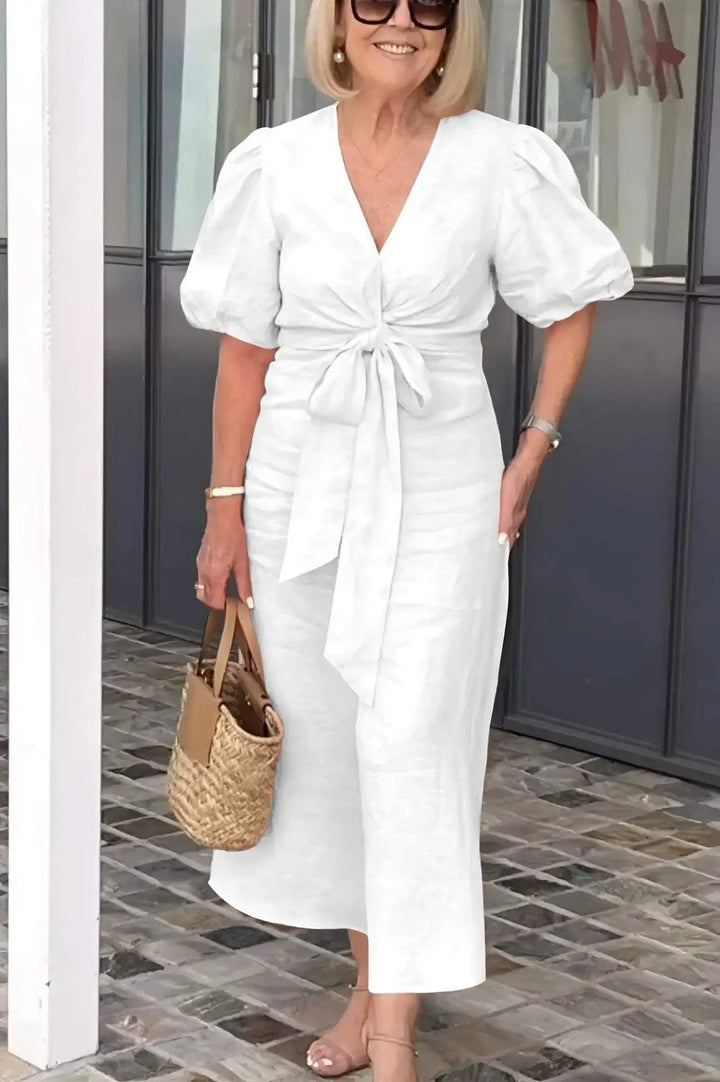 Zoe™ Cotton V-Neck Dress